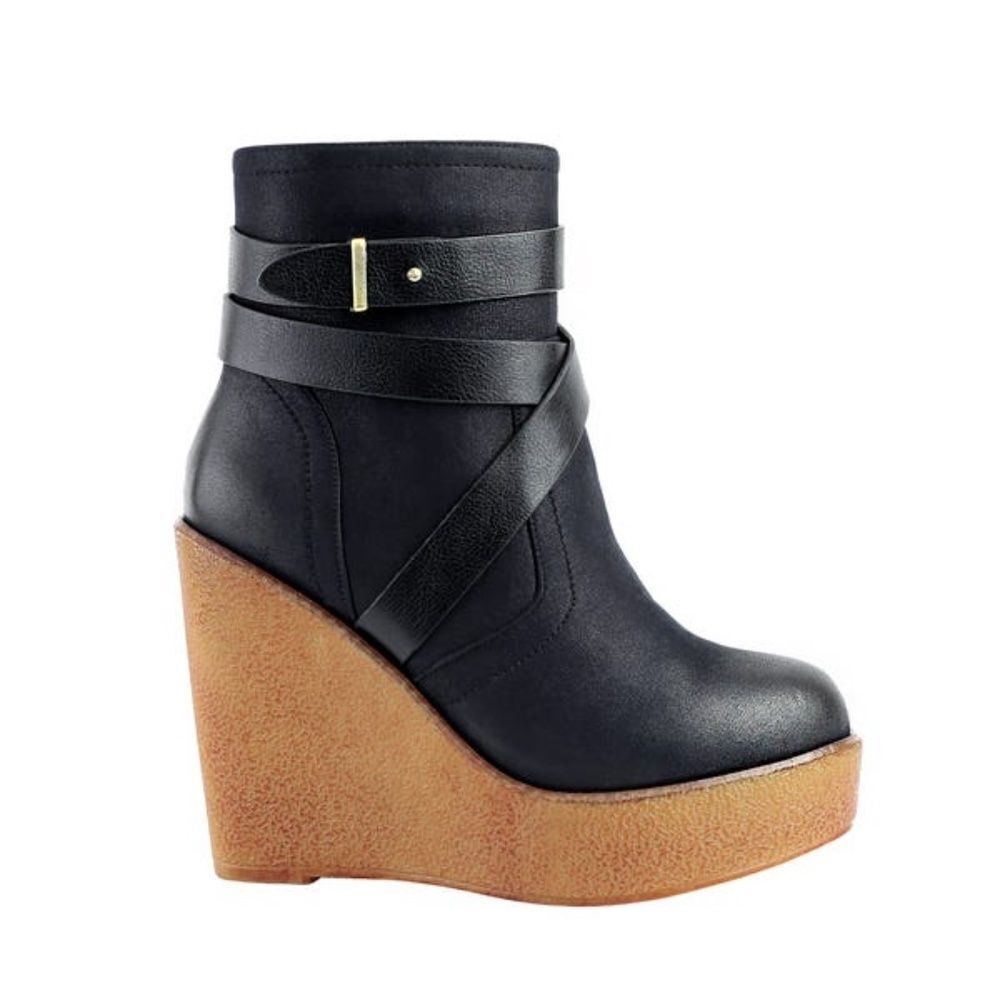 Olivia Miller Pelham Faux Suede Wedge Booties Sz‎ 8